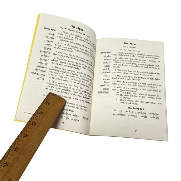 Vintage Home School Text PB Lot 4 Word Family Speller and Math Books 1960 - Picture 16 of 16